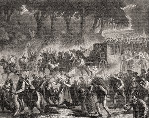 1791年にフランス王室がパリに戻った 作： French School